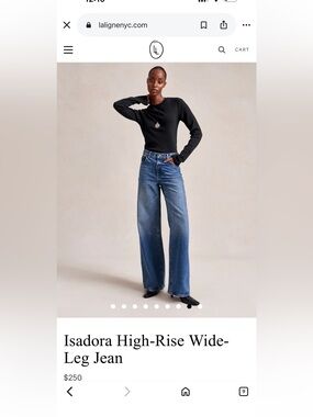 Isadora high rise wide leg Jean